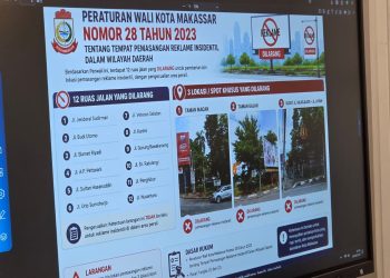 Bapenda Makassar Tetapkan 12 Ruas Jalan Terlarang Pemasangan Reklame Insidentil