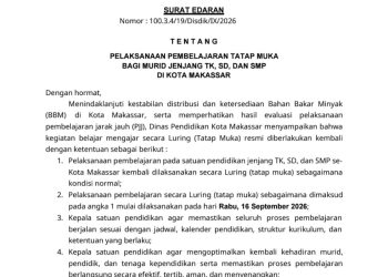 Antrean BBM Mulai Longgar, Disdik Makassar Kembalikan Siswa TK-SMP ke Sekolah Mulai Besok