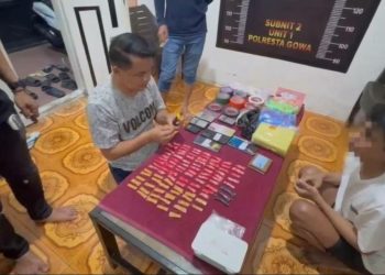 Gerebek Jaringan Narkoba, Satresnarkoba Polresta Gowa Sita 105 Gram Sabu