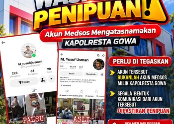 Palsu! Akun Medsos Atasnama Kapolresta Gowa Yusuf Usman Bukan Resmi