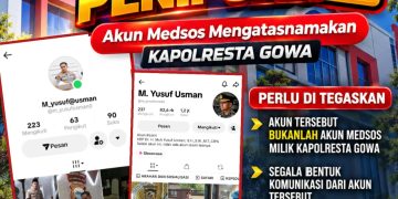 Palsu! Akun Medsos Atasnama Kapolresta Gowa Yusuf Usman Bukan Resmi