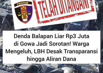 Setelah Keluhan Warga, Subbidpaminal Polda Sulsel Turun Selidiki Denda Balap Liar Gowa