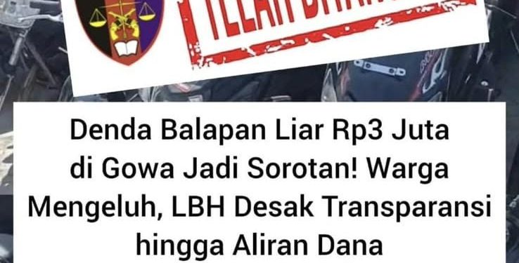 Setelah Keluhan Warga, Subbidpaminal Polda Sulsel Turun Selidiki Denda Balap Liar Gowa