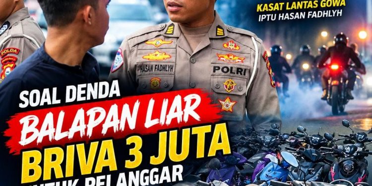 Satlantas Polresta Gowa: Rp3 Juta Denda Maksimal, Bukan Nominal Tetap