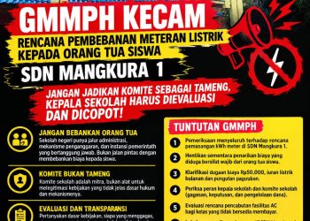 GMMPH Soroti Dugaan Pungutan Biaya Listrik SDN Mangkura 1, Minta Pemeriksaan Menyeluruh