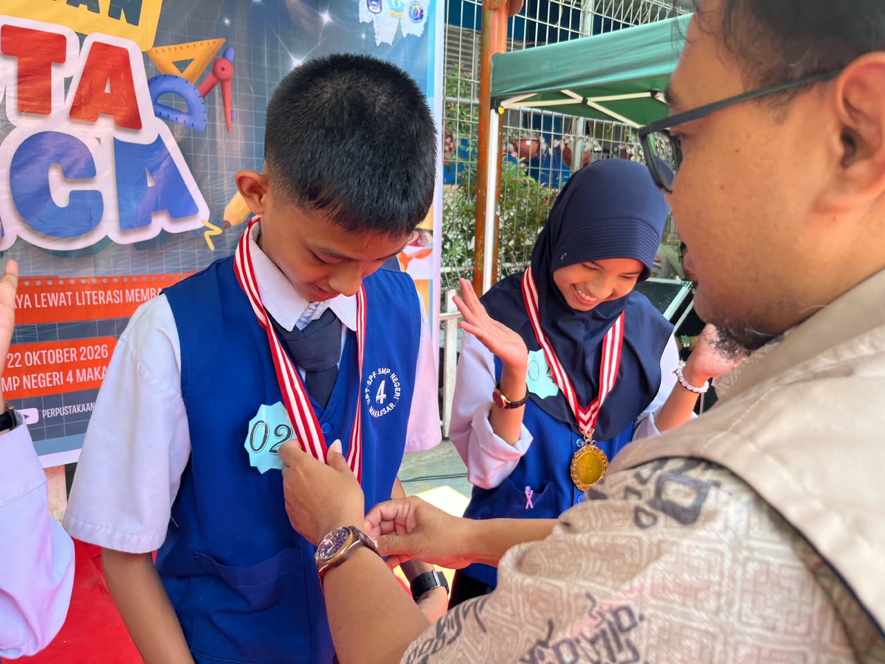 Pemilihan Duta Baca Pelajar SMP Negeri 4 Makassar Periode 2026 Berlangsung Sukses