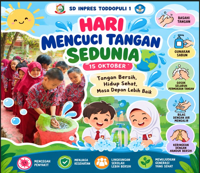SD Inpres Toddopuli 1 Peringati Hari Cuci Tangan Sedunia Ajak Siswa Hidup Sehat